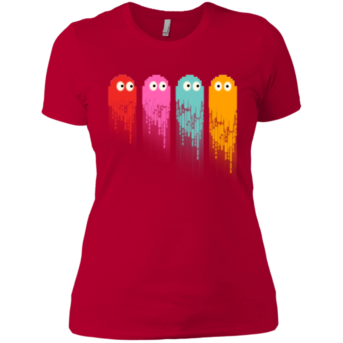 T-Shirts Red / X-Small Pac color ghost Women's Premium T-Shirt