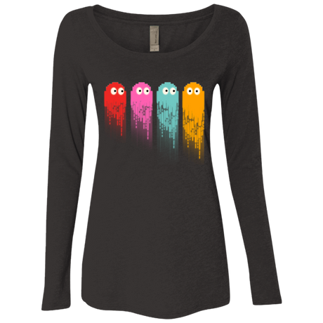T-Shirts Vintage Black / Small Pac color ghost Women's Triblend Long Sleeve Shirt