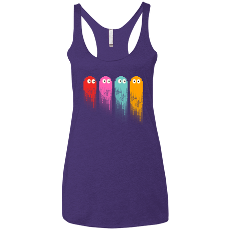 T-Shirts Purple / X-Small Pac color ghost Women's Triblend Racerback Tank