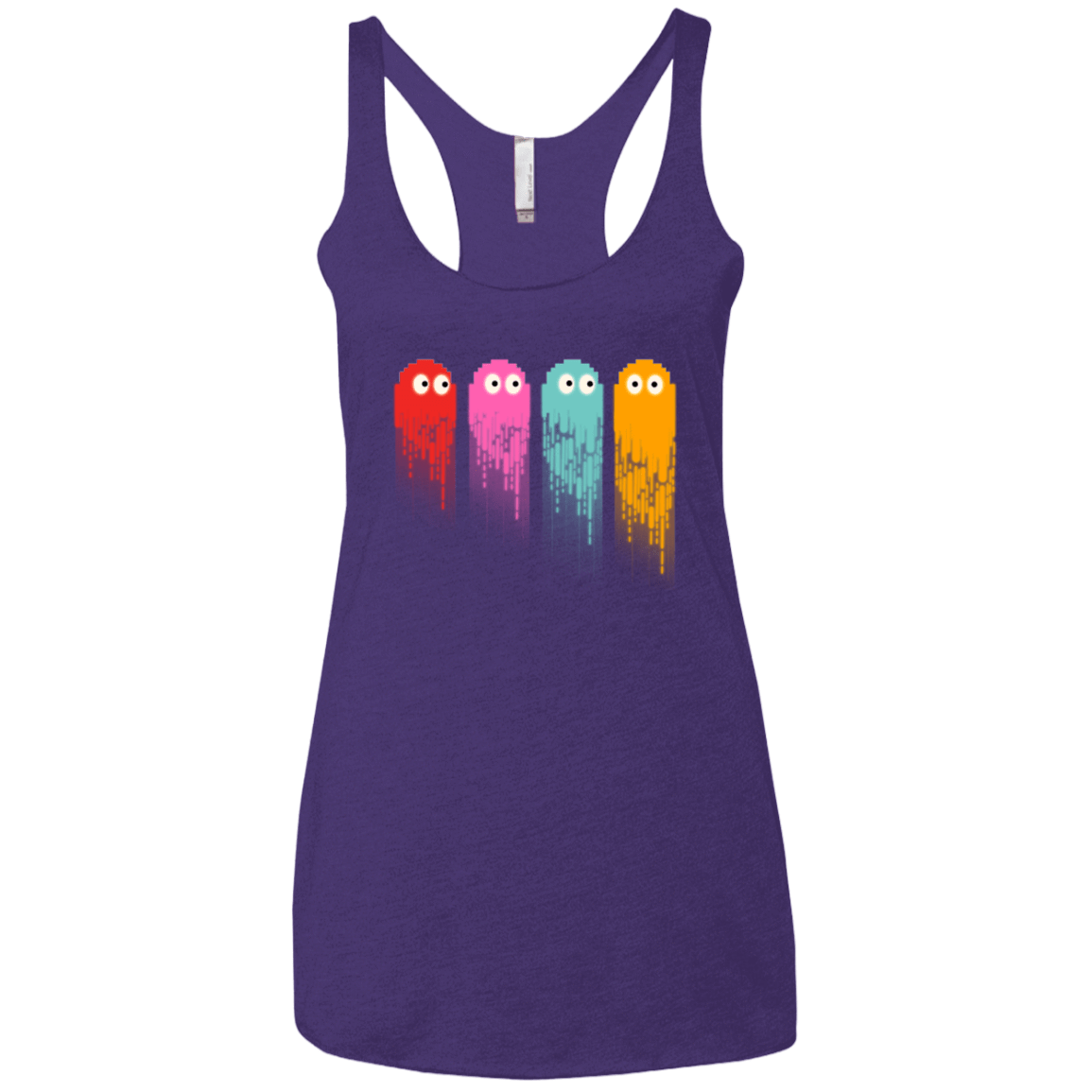T-Shirts Purple / X-Small Pac color ghost Women's Triblend Racerback Tank