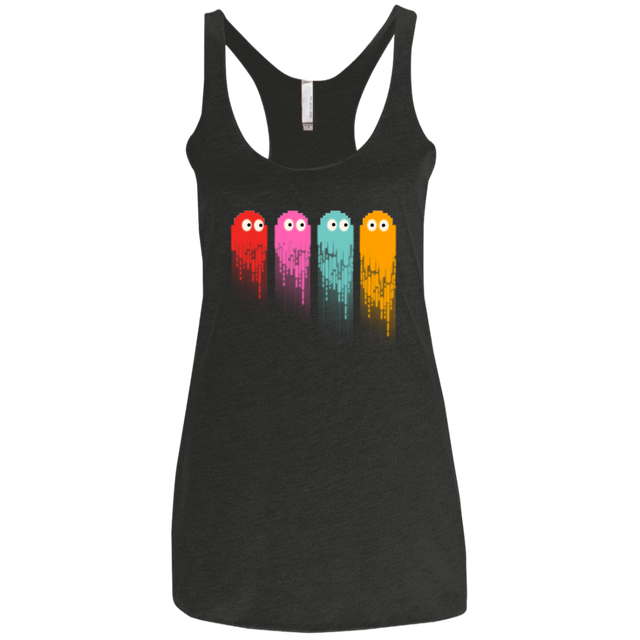 T-Shirts Vintage Black / X-Small Pac color ghost Women's Triblend Racerback Tank