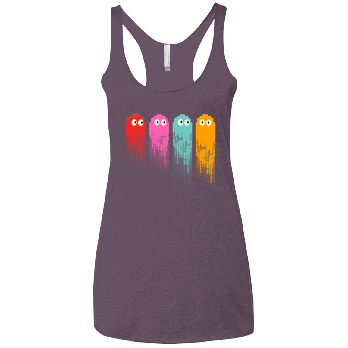 T-Shirts Vintage Purple / X-Small Pac color ghost Women's Triblend Racerback Tank