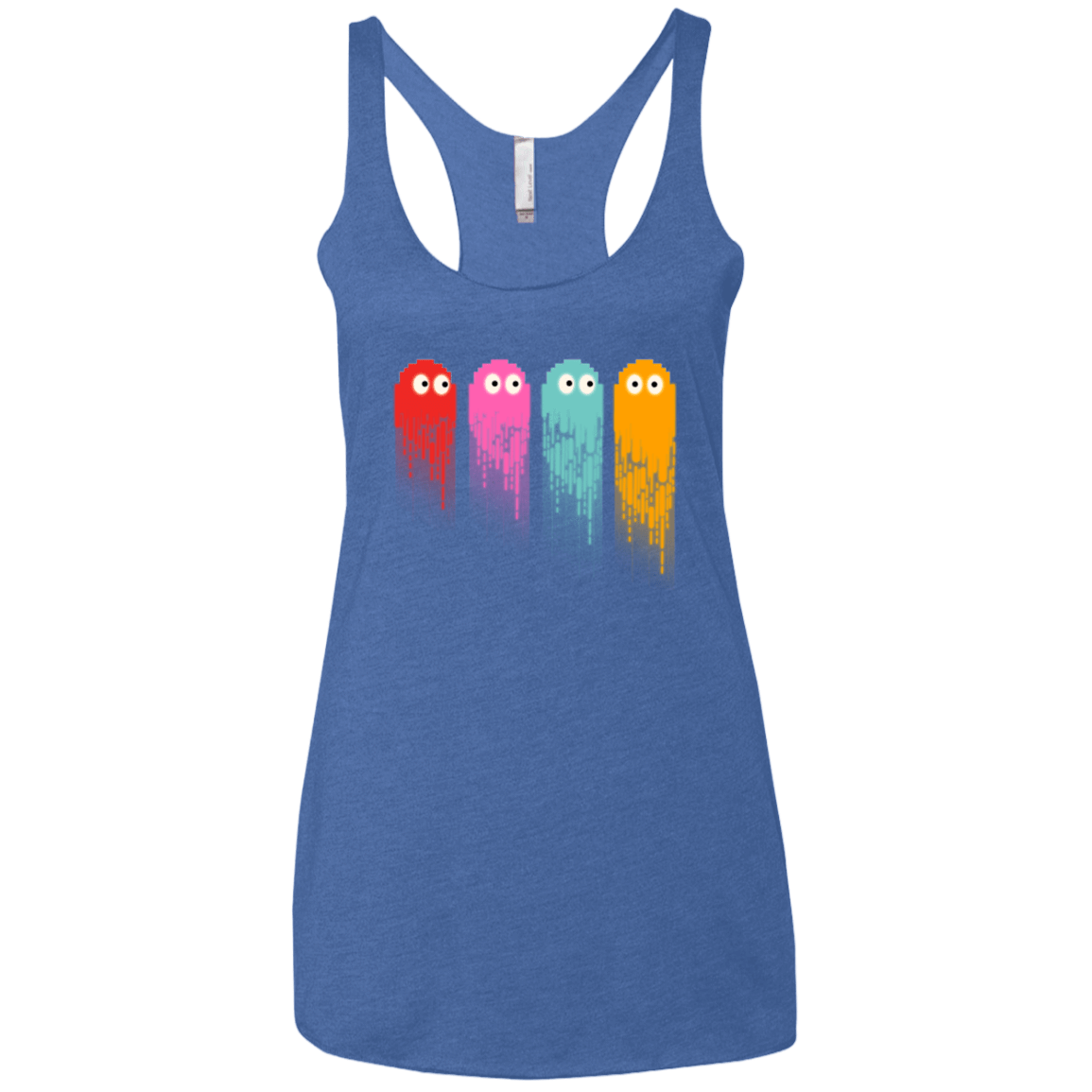 T-Shirts Vintage Royal / X-Small Pac color ghost Women's Triblend Racerback Tank