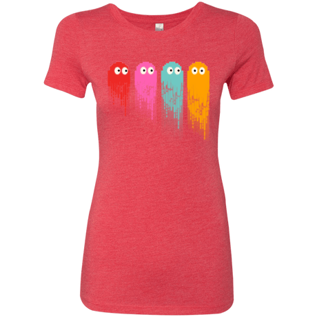 T-Shirts Vintage Red / Small Pac color ghost Women's Triblend T-Shirt