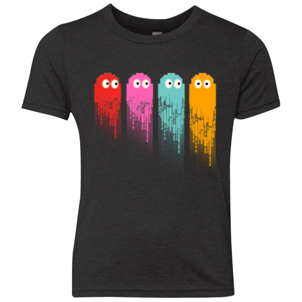 T-Shirts Vintage Black / YXS Pac color ghost Youth Triblend T-Shirt