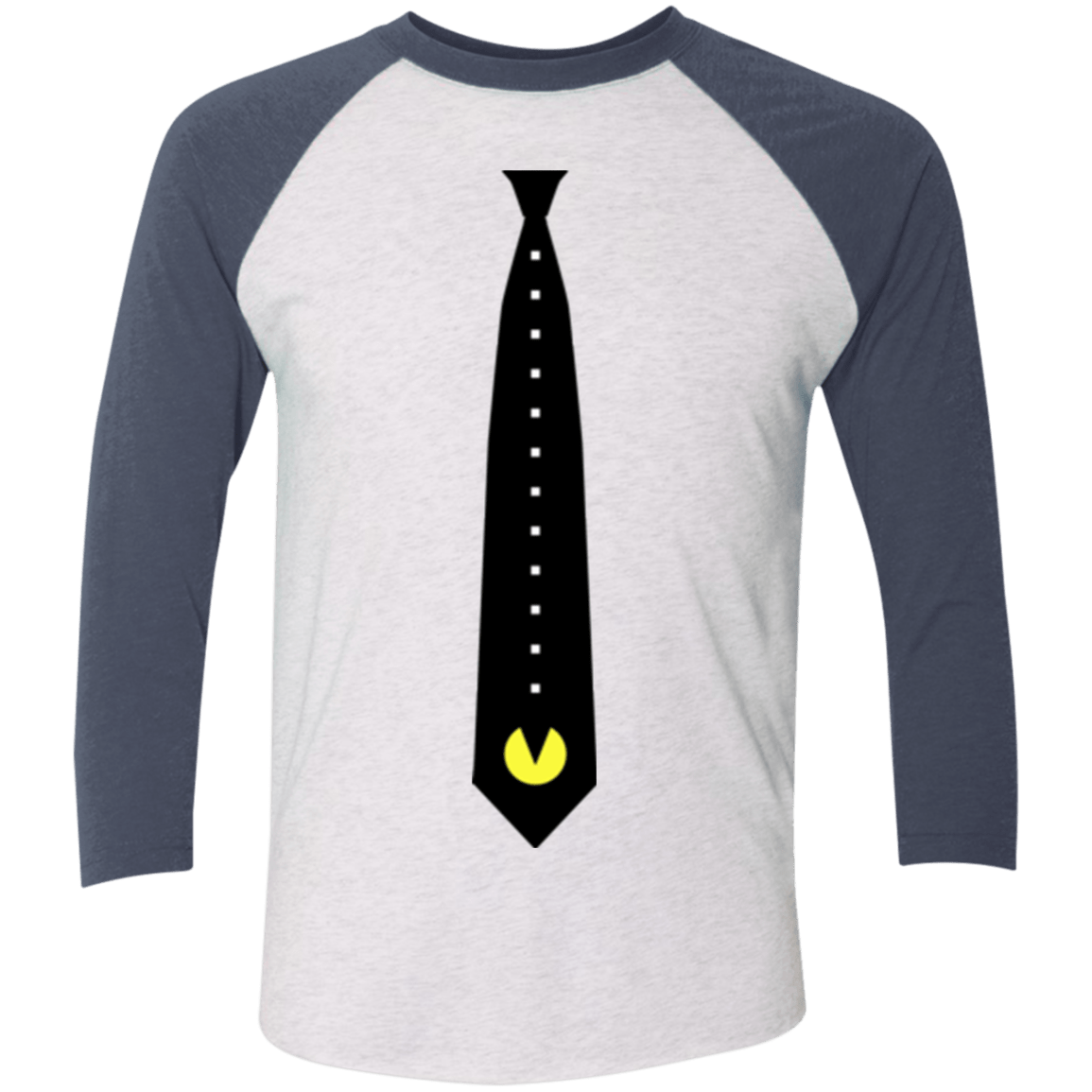 T-Shirts Heather White/Indigo / X-Small Pac tie Men's Triblend 3/4 Sleeve