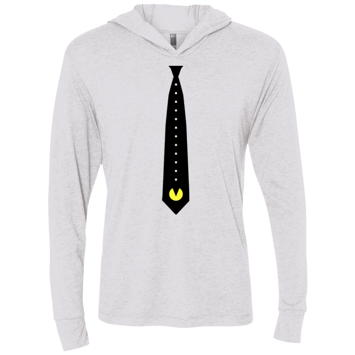 T-Shirts Heather White / X-Small Pac tie Triblend Long Sleeve Hoodie Tee
