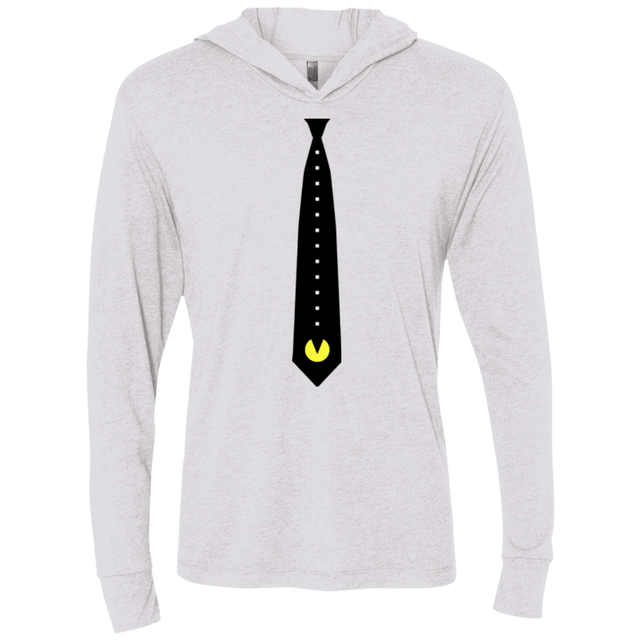 T-Shirts Heather White / X-Small Pac tie Triblend Long Sleeve Hoodie Tee