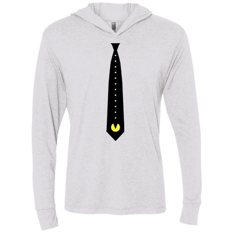 T-Shirts Heather White / X-Small Pac tie Triblend Long Sleeve Hoodie Tee