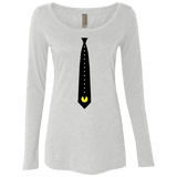 T-Shirts Heather White / Small Pac tie Women's Triblend Long Sleeve Shirt