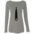 T-Shirts Venetian Grey / Small Pac tie Women's Triblend Long Sleeve Shirt