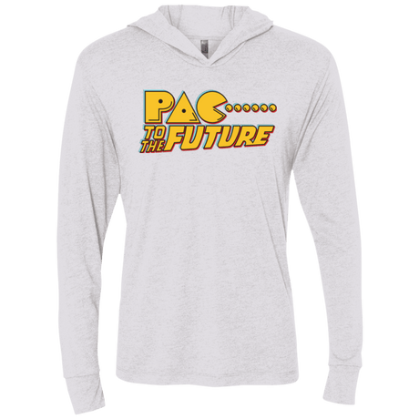 T-Shirts Heather White / X-Small Pac to the Future Triblend Long Sleeve Hoodie Tee
