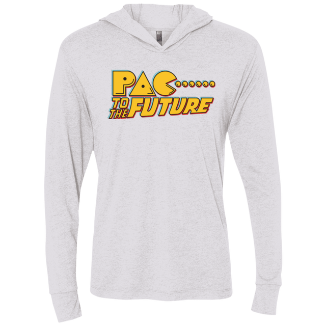 T-Shirts Heather White / X-Small Pac to the Future Triblend Long Sleeve Hoodie Tee