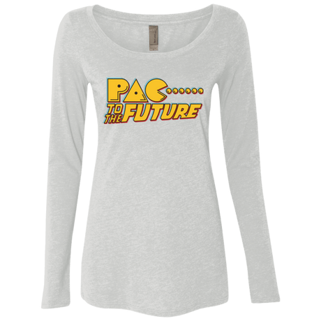 T-Shirts Heather White / Small Pac to the Future Women's Triblend Long Sleeve Shirt