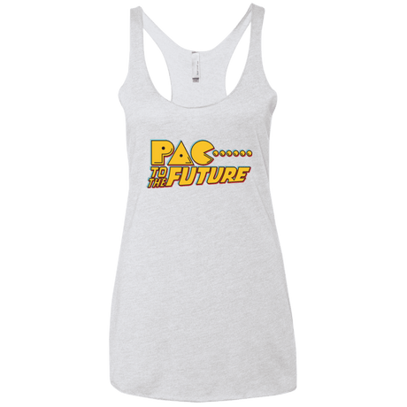 T-Shirts Heather White / X-Small Pac to the Future Women's Triblend Racerback Tank