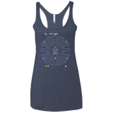T-Shirts Vintage Navy / X-Small Pac Wars Women's Triblend Racerback Tank