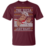 T-Shirts Maroon / S Pacha Pizza Ugly Sweater T-Shirt