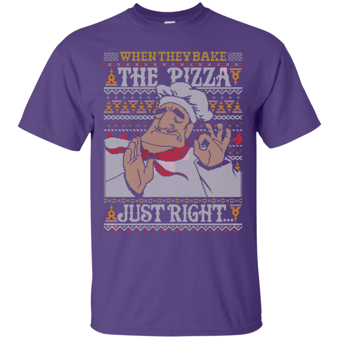 T-Shirts Purple / S Pacha Pizza Ugly Sweater T-Shirt