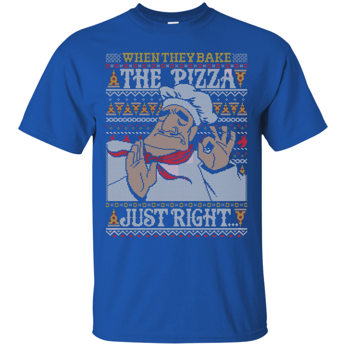 T-Shirts Royal / S Pacha Pizza Ugly Sweater T-Shirt