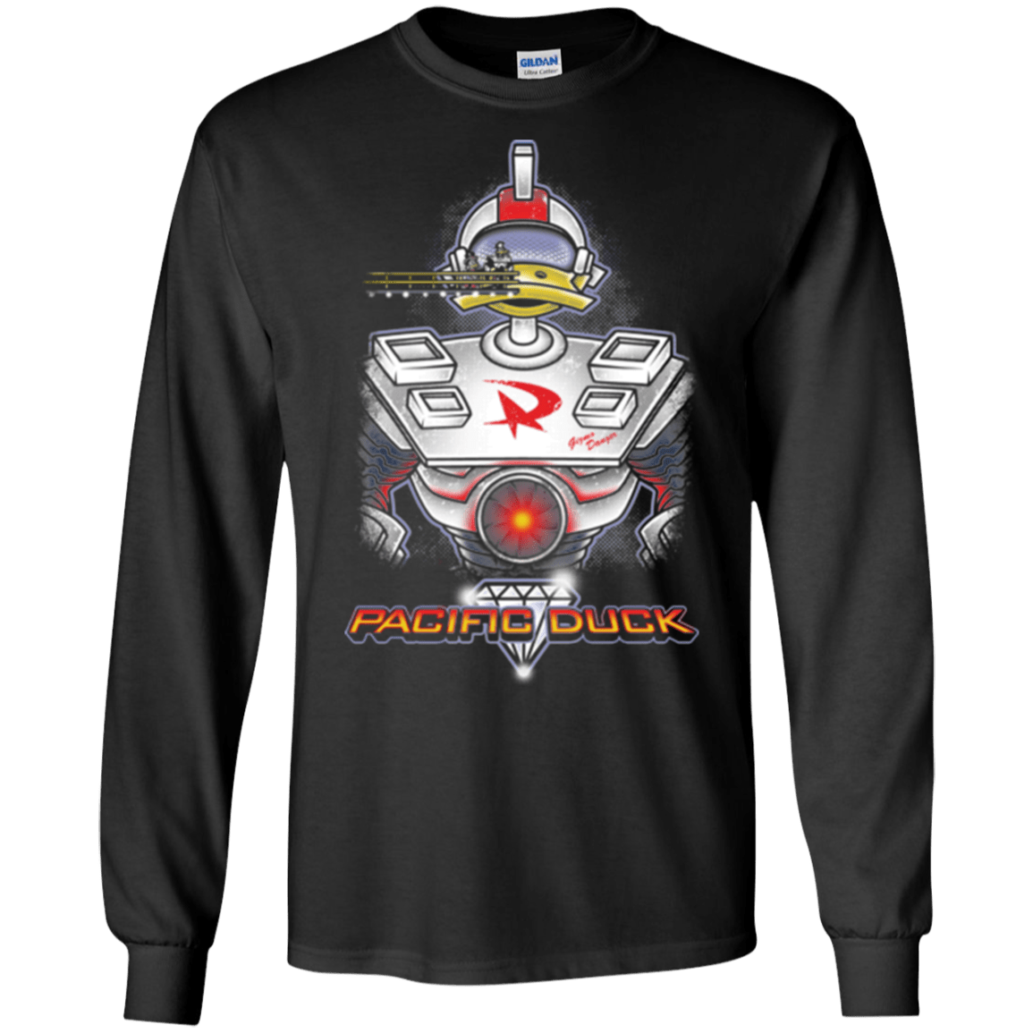 T-Shirts Black / S Pacific Duck Men's Long Sleeve T-Shirt