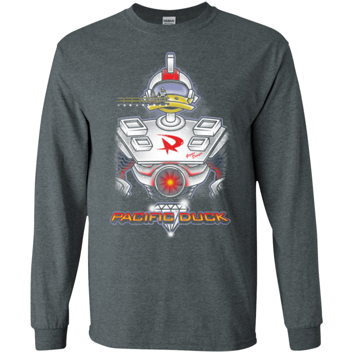 T-Shirts Dark Heather / S Pacific Duck Men's Long Sleeve T-Shirt