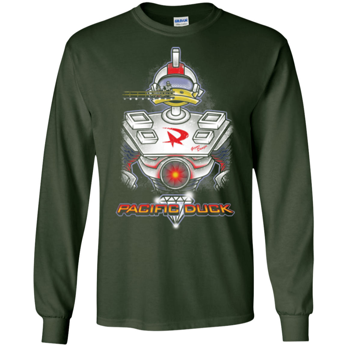 T-Shirts Forest Green / S Pacific Duck Men's Long Sleeve T-Shirt