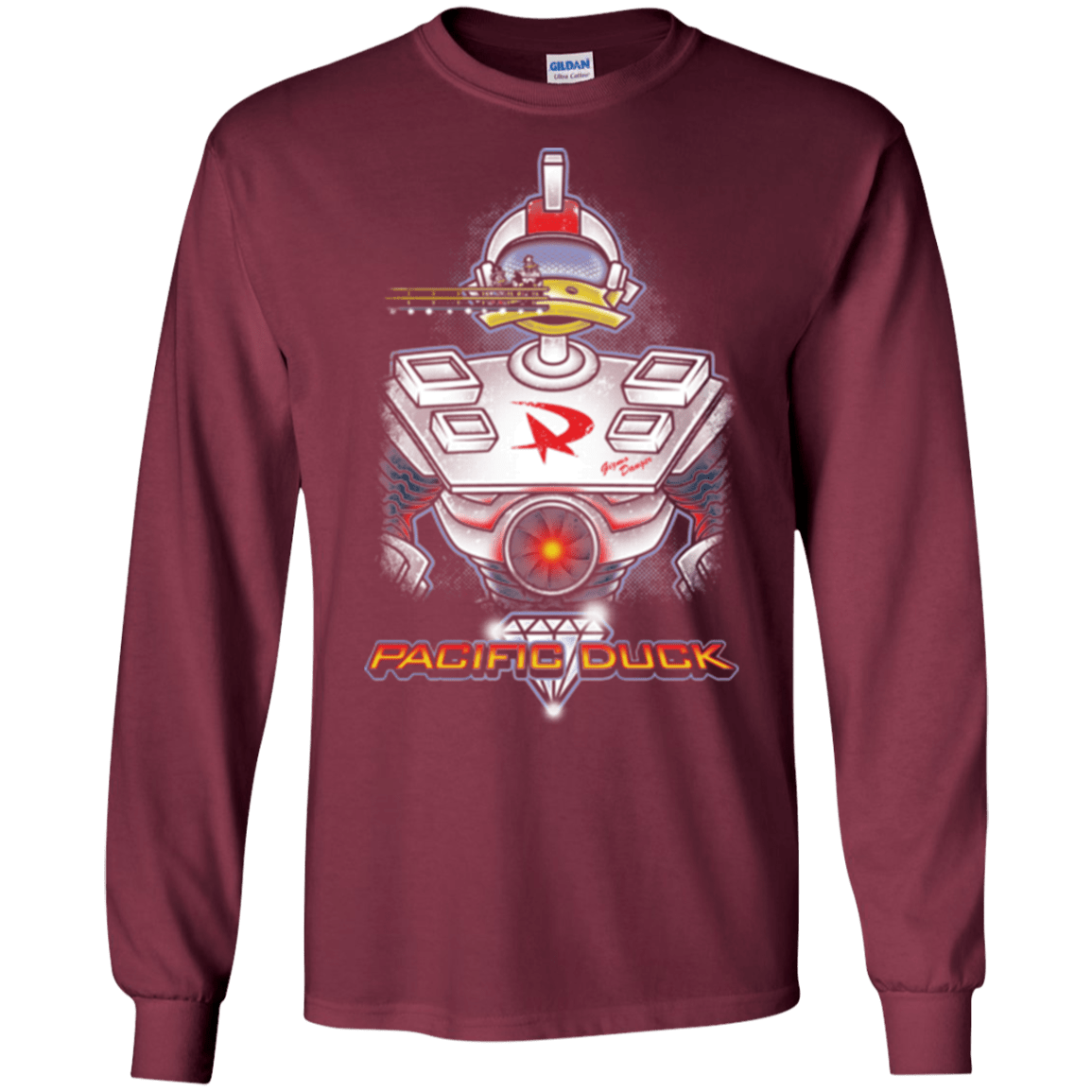 T-Shirts Maroon / S Pacific Duck Men's Long Sleeve T-Shirt