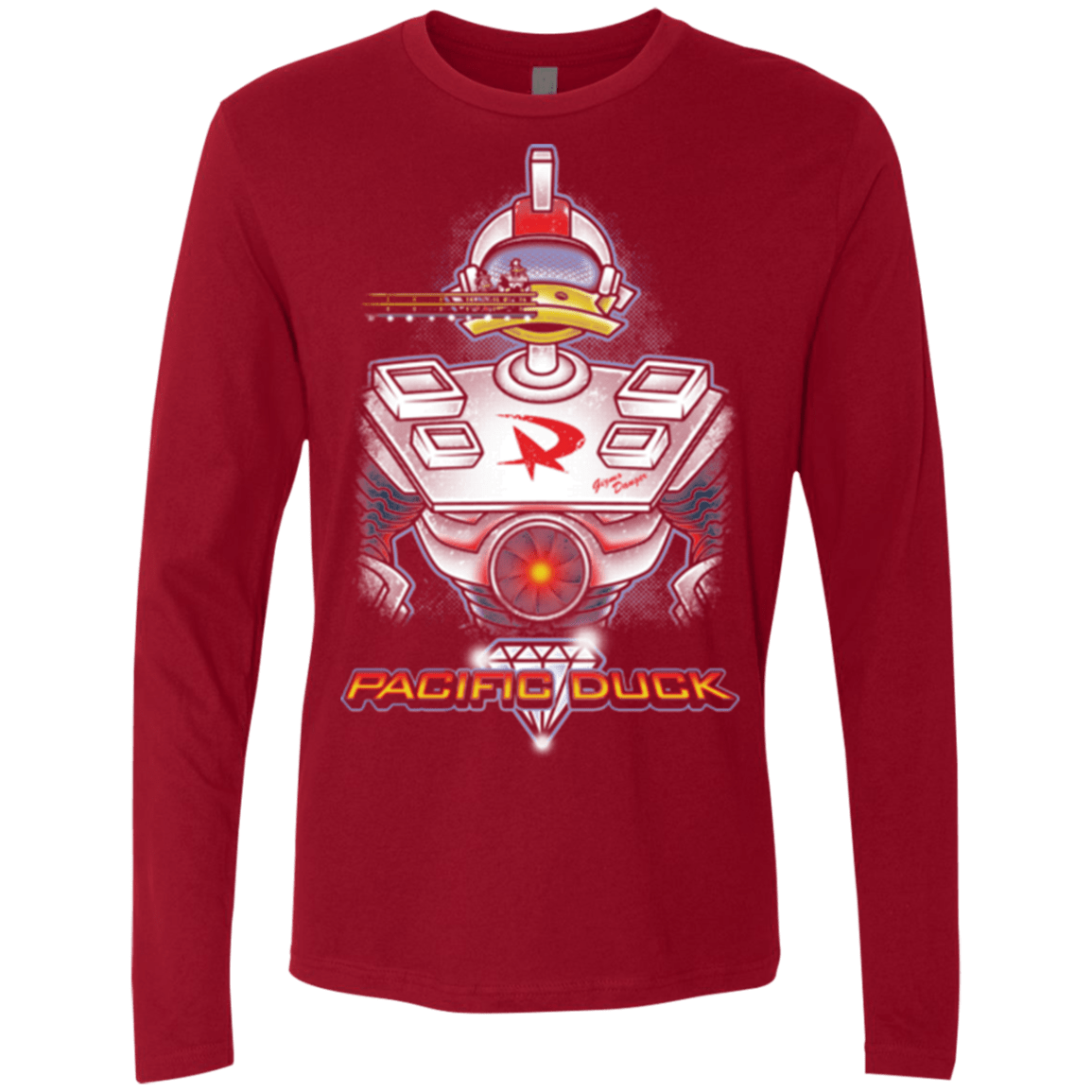 T-Shirts Cardinal / S Pacific Duck Men's Premium Long Sleeve