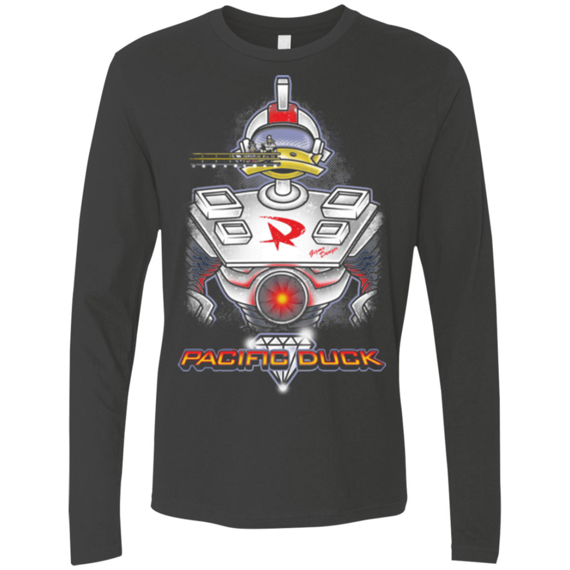T-Shirts Heavy Metal / S Pacific Duck Men's Premium Long Sleeve