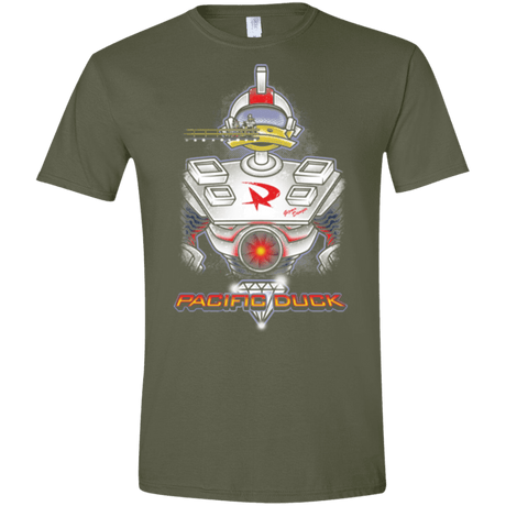 T-Shirts Military Green / S Pacific Duck Men's Semi-Fitted Softstyle