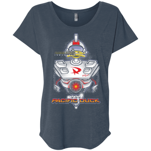 T-Shirts Indigo / X-Small Pacific Duck Triblend Dolman Sleeve