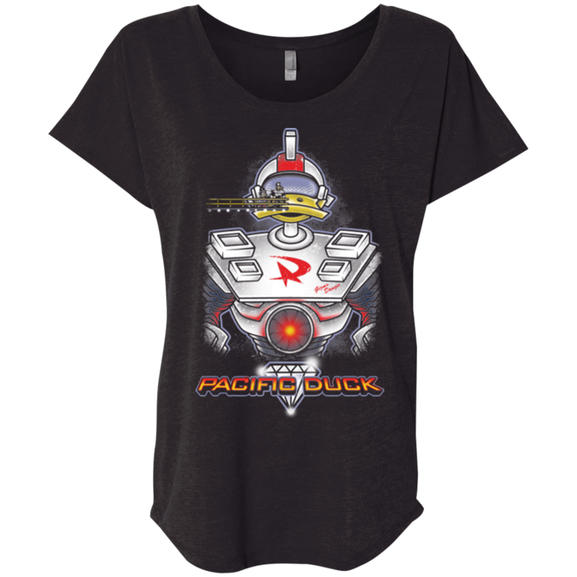 T-Shirts Vintage Black / X-Small Pacific Duck Triblend Dolman Sleeve