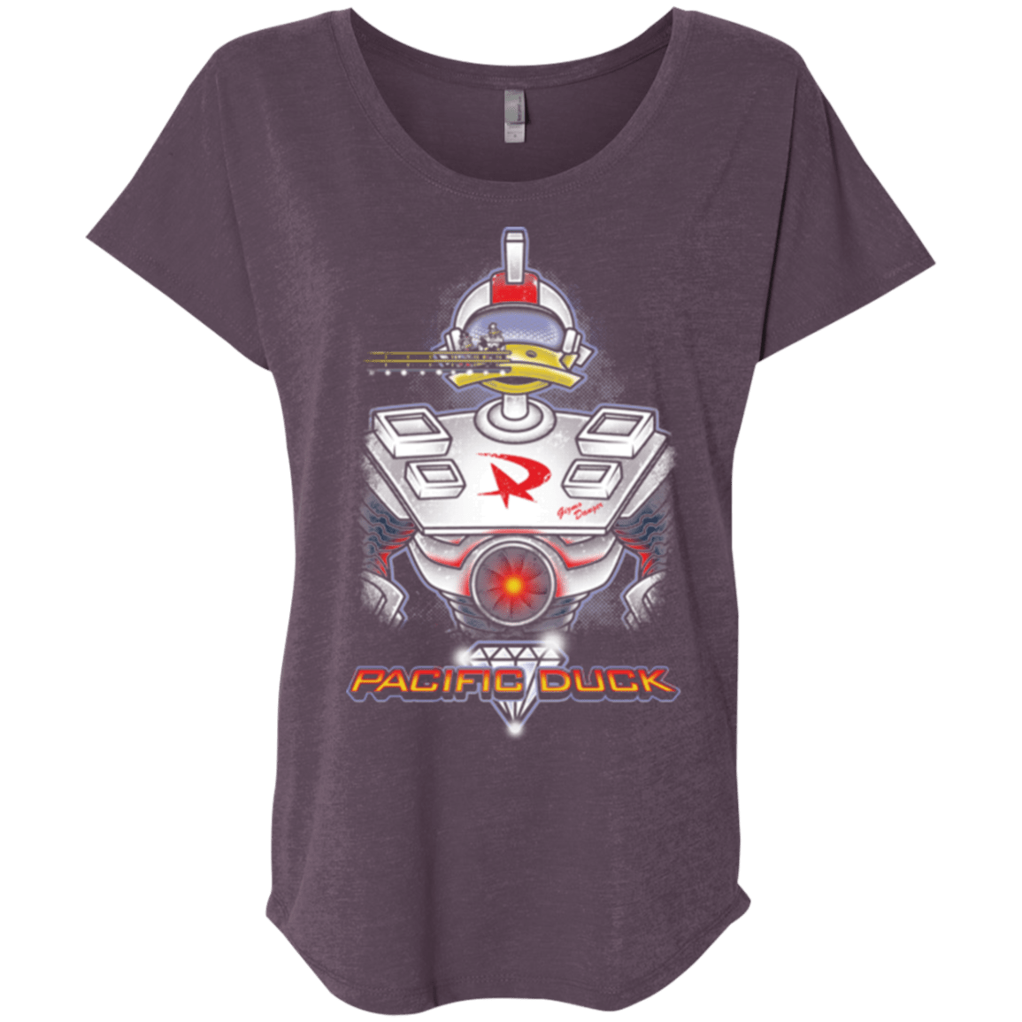 T-Shirts Vintage Purple / X-Small Pacific Duck Triblend Dolman Sleeve