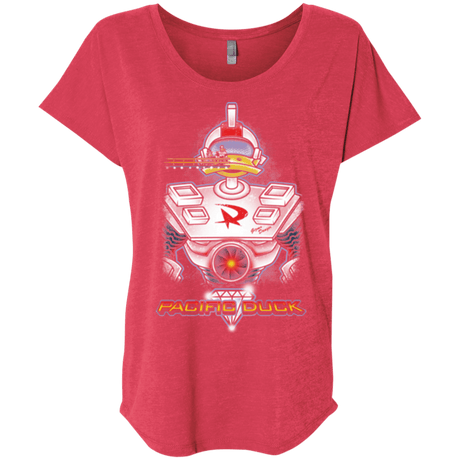 T-Shirts Vintage Red / X-Small Pacific Duck Triblend Dolman Sleeve