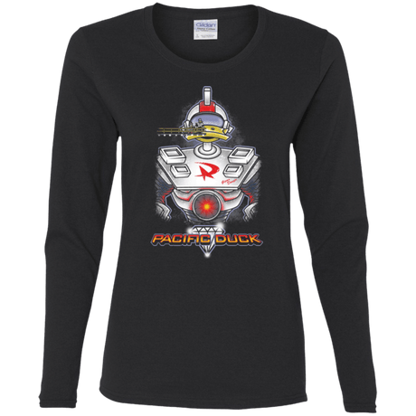 T-Shirts Black / S Pacific Duck Women's Long Sleeve T-Shirt