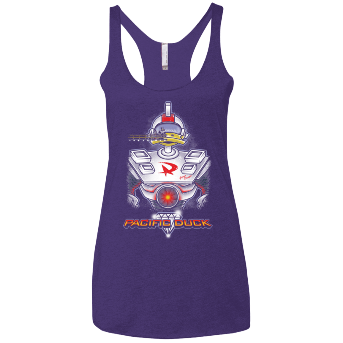 T-Shirts Purple Rush / X-Small Pacific Duck Women's Triblend Racerback Tank