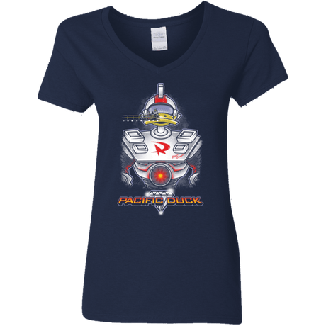 T-Shirts Navy / S Pacific Duck Women's V-Neck T-Shirt