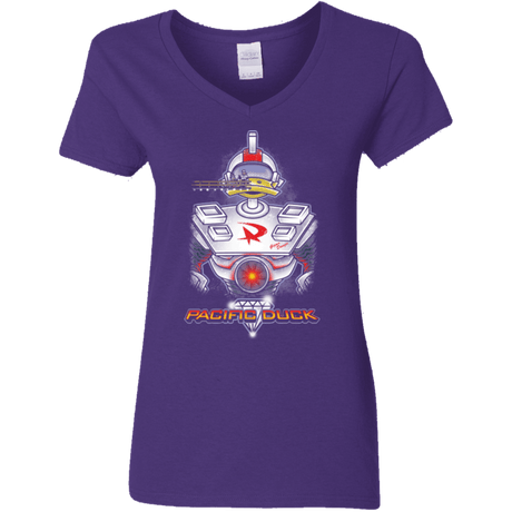 T-Shirts Purple / S Pacific Duck Women's V-Neck T-Shirt