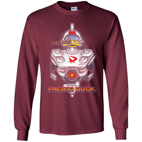 T-Shirts Maroon / YS Pacific Duck Youth Long Sleeve T-Shirt