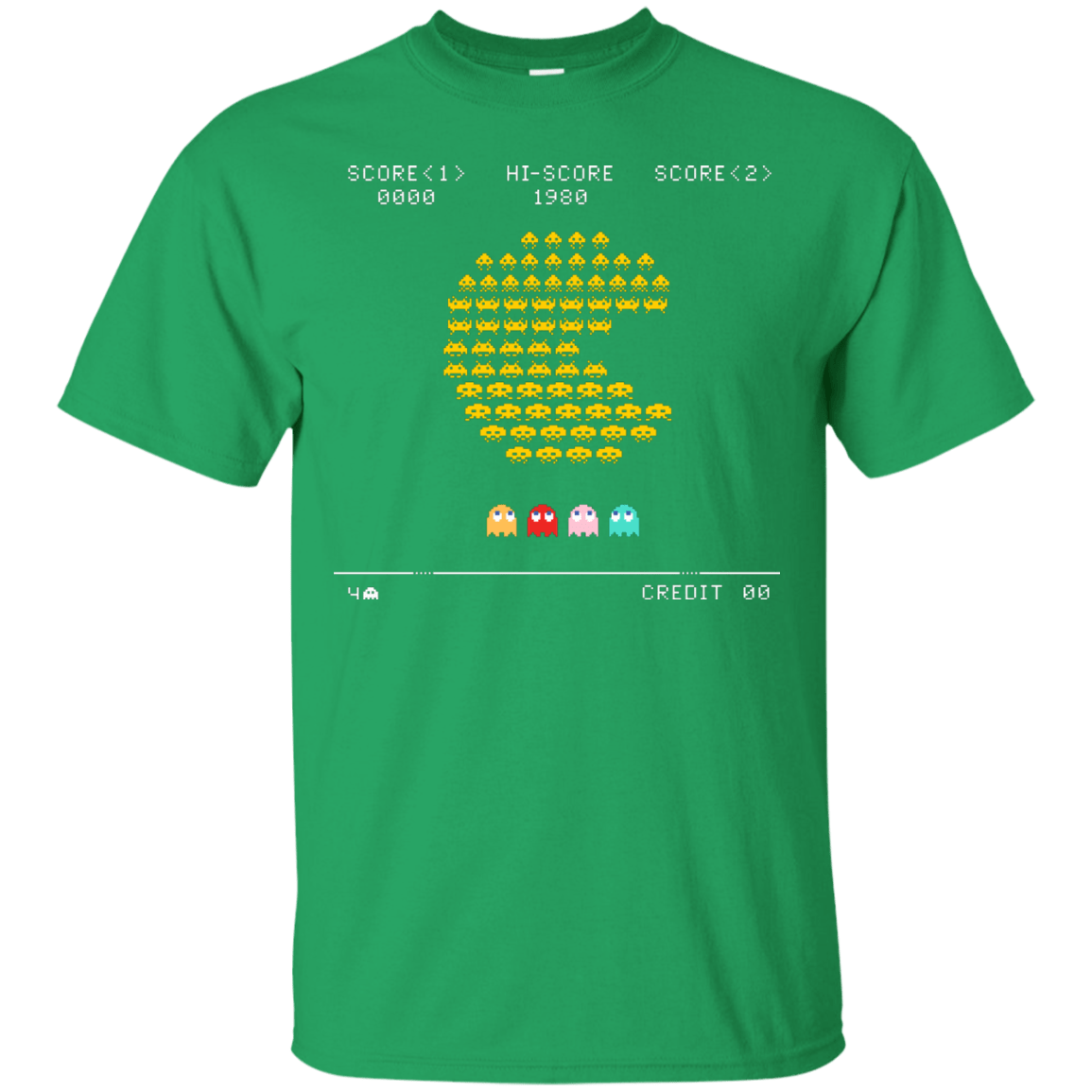 T-Shirts Irish Green / S Pacman Invaders T-Shirt
