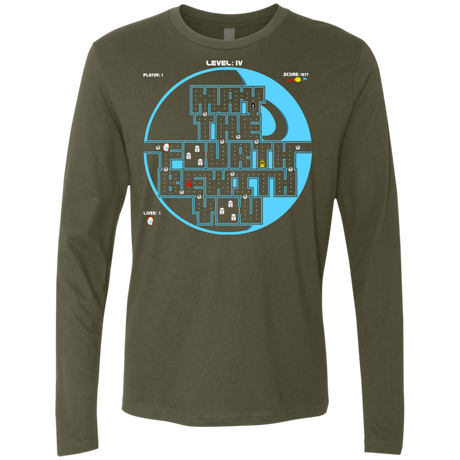 T-Shirts Military Green / S Pacman May The Fourth Men's Premium Long Sleeve