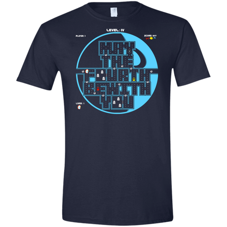 T-Shirts Navy / X-Small Pacman May The Fourth Men's Semi-Fitted Softstyle