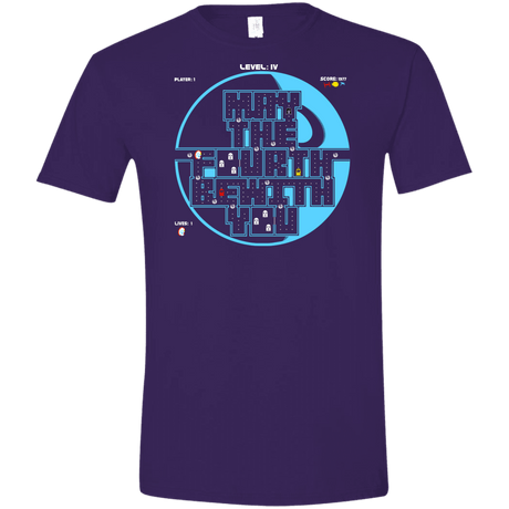 T-Shirts Purple / S Pacman May The Fourth Men's Semi-Fitted Softstyle