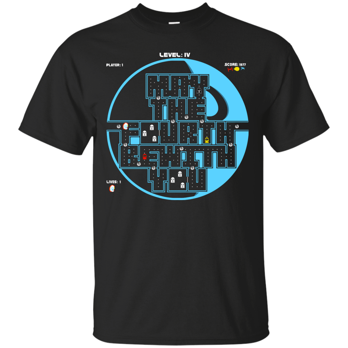 T-Shirts Black / S Pacman May The Fourth T-Shirt