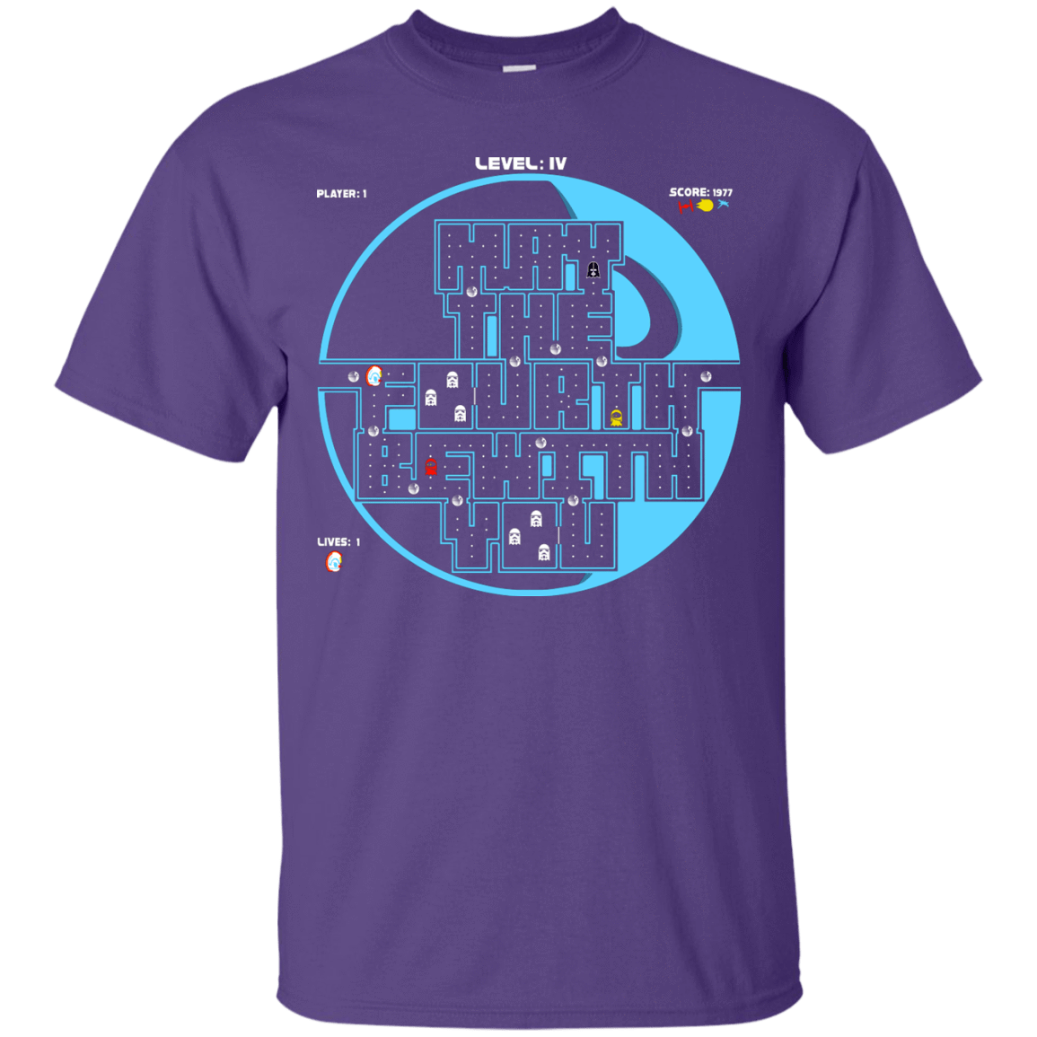 T-Shirts Purple / S Pacman May The Fourth T-Shirt
