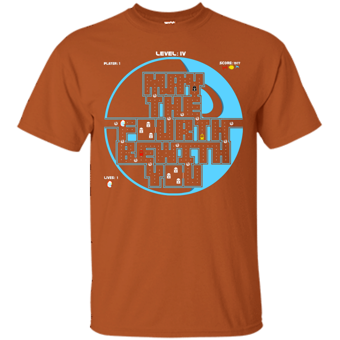 T-Shirts Texas Orange / S Pacman May The Fourth T-Shirt