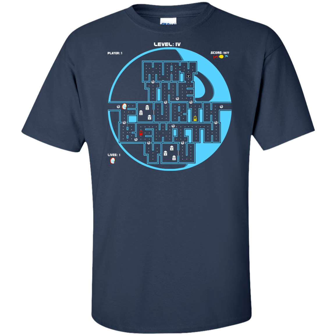 T-Shirts Navy / XLT Pacman May The Fourth Tall T-Shirt