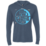 T-Shirts Indigo / X-Small Pacman May The Fourth Triblend Long Sleeve Hoodie Tee