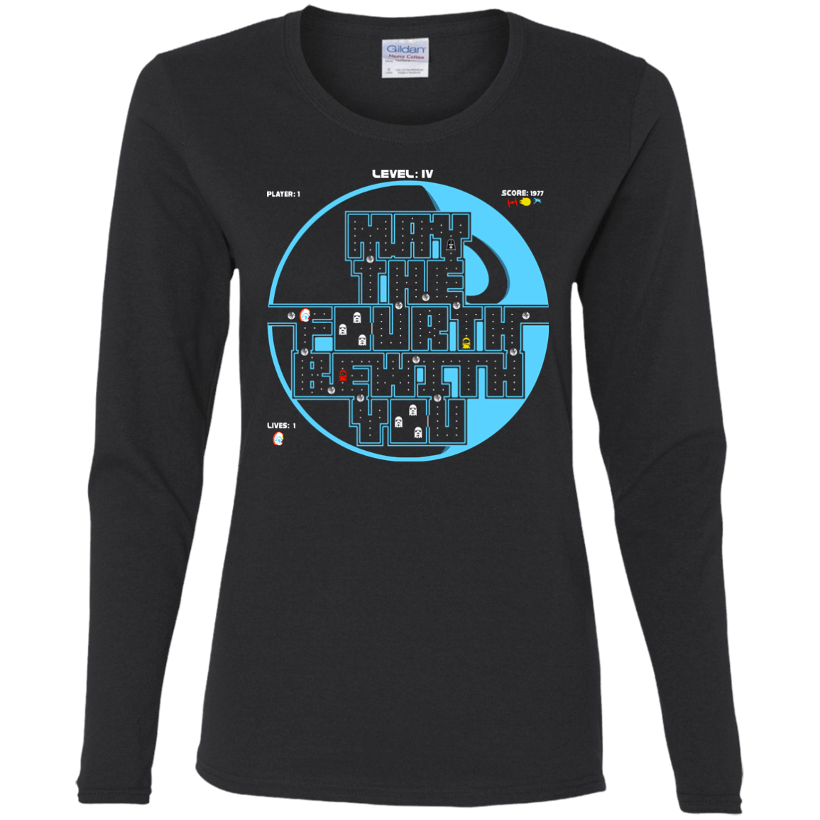 T-Shirts Black / S Pacman May The Fourth Women's Long Sleeve T-Shirt