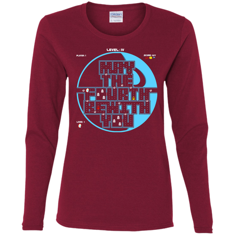 T-Shirts Cardinal / S Pacman May The Fourth Women's Long Sleeve T-Shirt